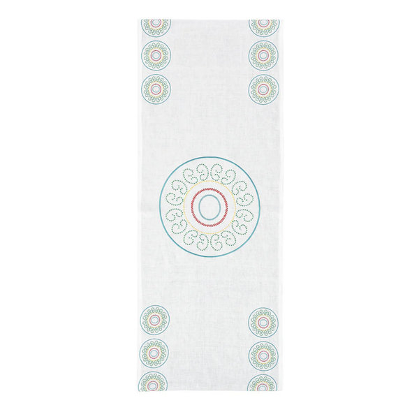 Multicolor Luminaria Runner - White Linen