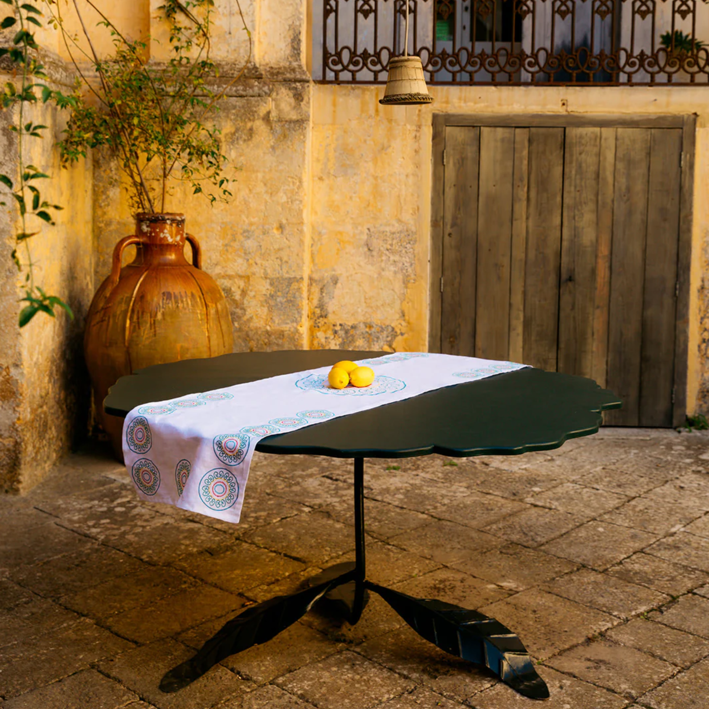 Multicolor Luminaria Runner - White Linen