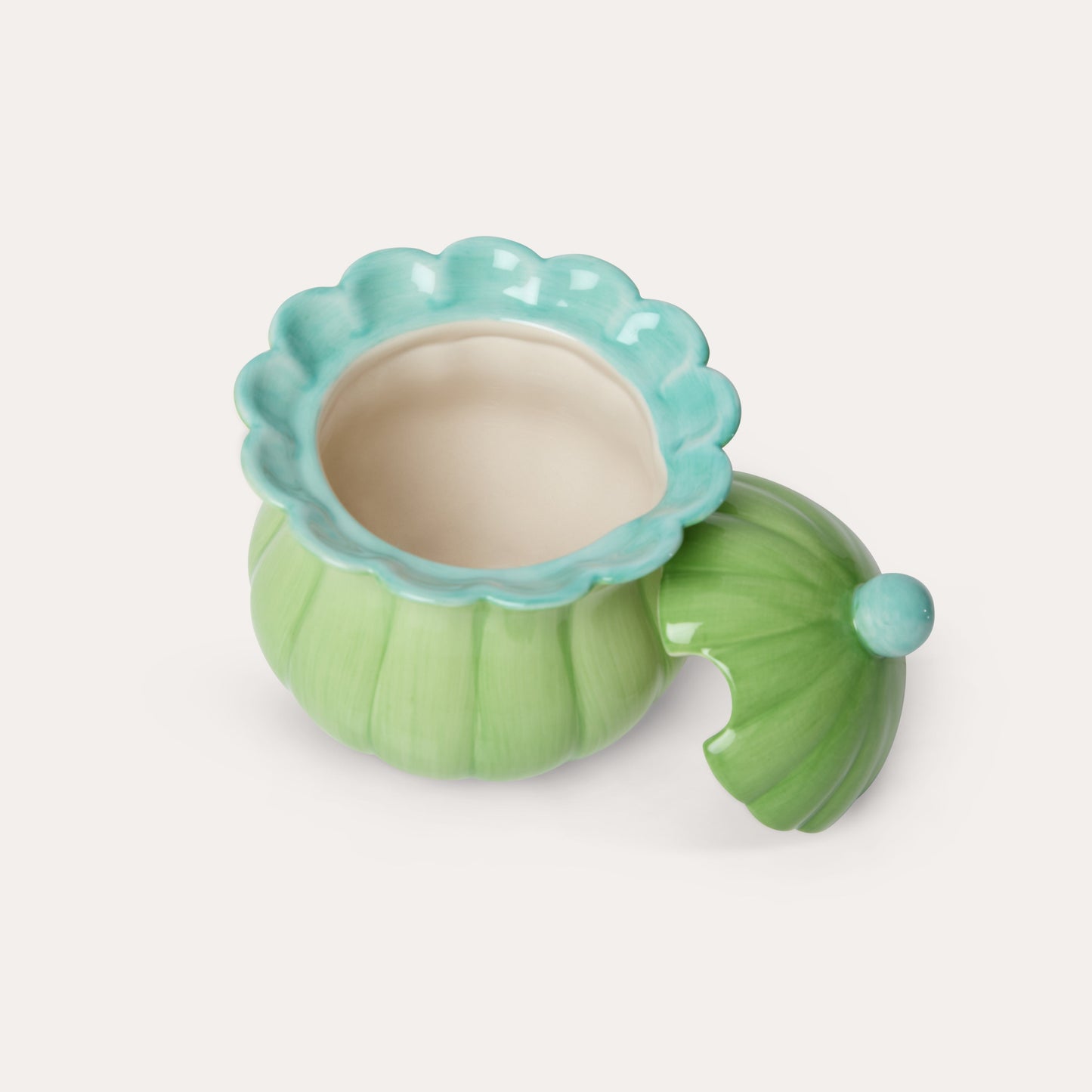 Sugar Bowl - Lime Green and Aqua