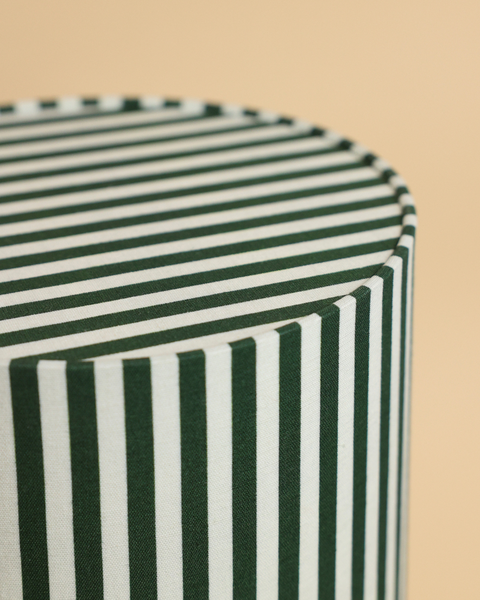 Burano Table Lamp, Green with Green Stripes