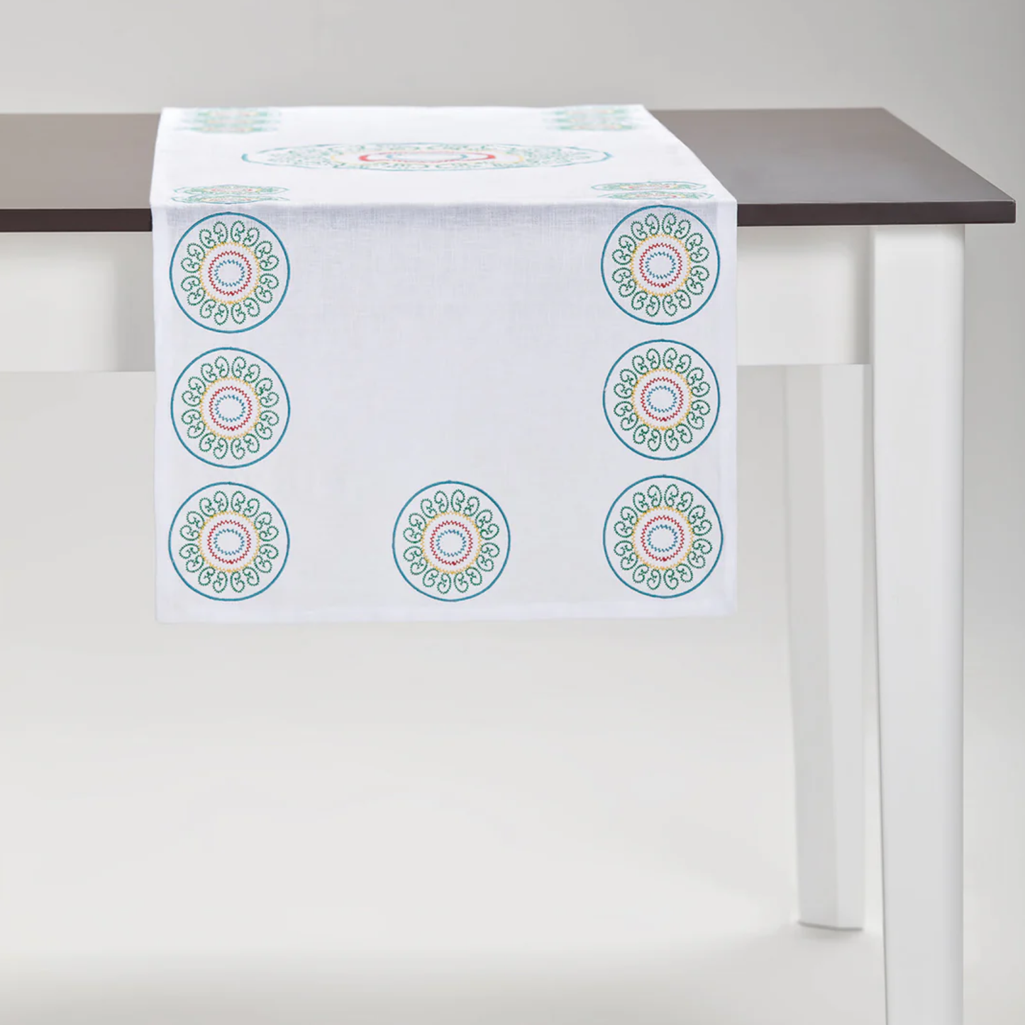 Multicolor Luminaria Runner - White Linen