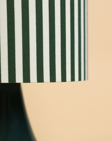 Burano Table Lamp, Green with Green Stripes