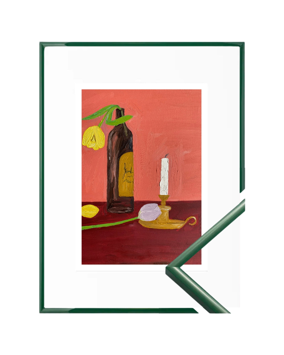 Candles, Wine and Flowers Fine Art Print