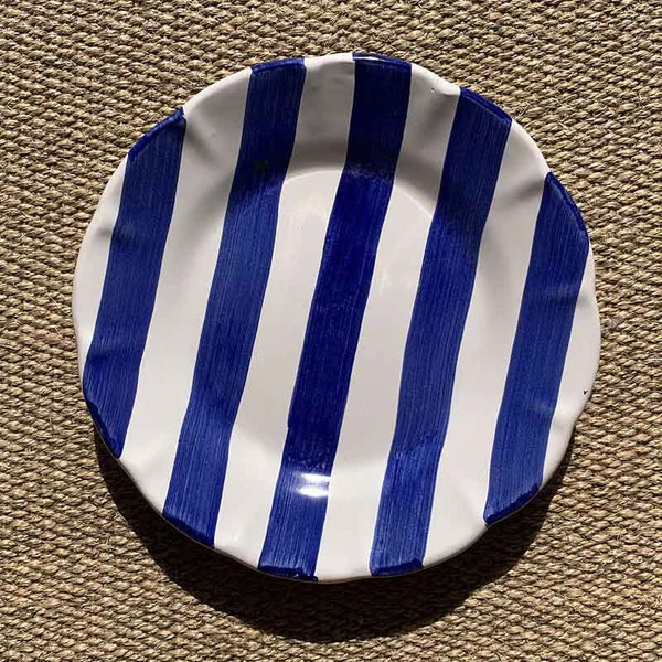 Blue 16 cm Stripe Plate