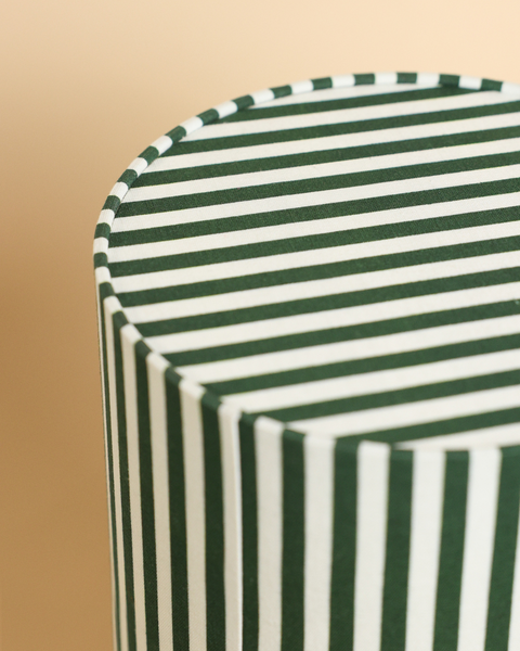 Burano Table Lamp, Green with Green Stripes