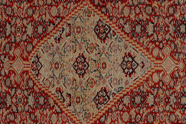 Kelim Senneh — Handmade, 138x198 cm, Red, 100% Virgin Wool | View 4