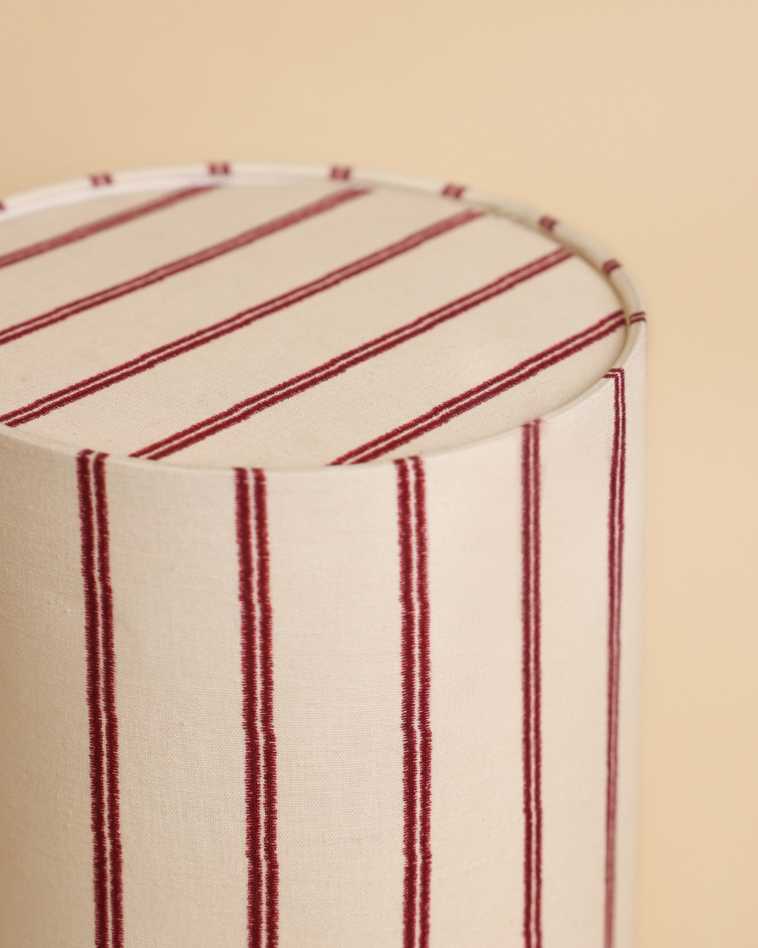 Candeeiro de Mesa Burano, Dourado com Riscas Bordeaux