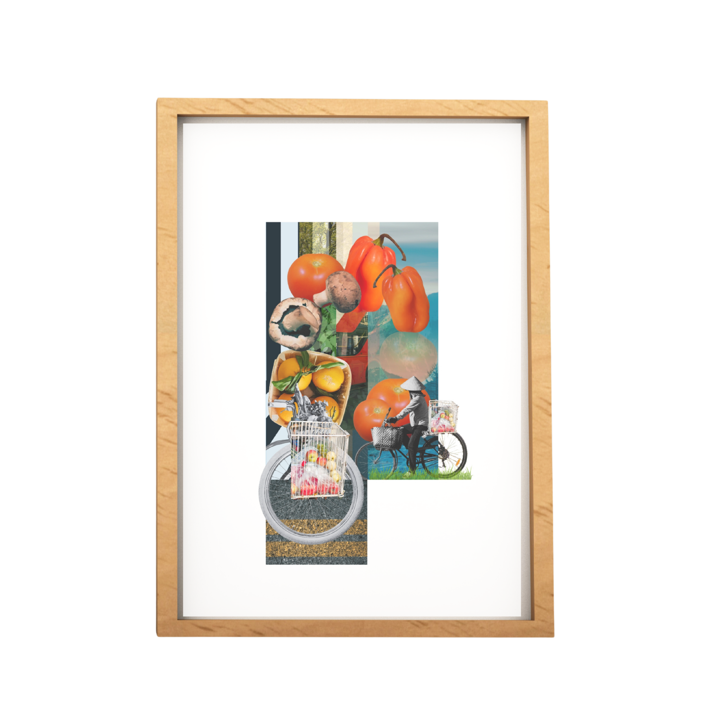 A Market Day Shop For Fruit And Vegetable Collage Print