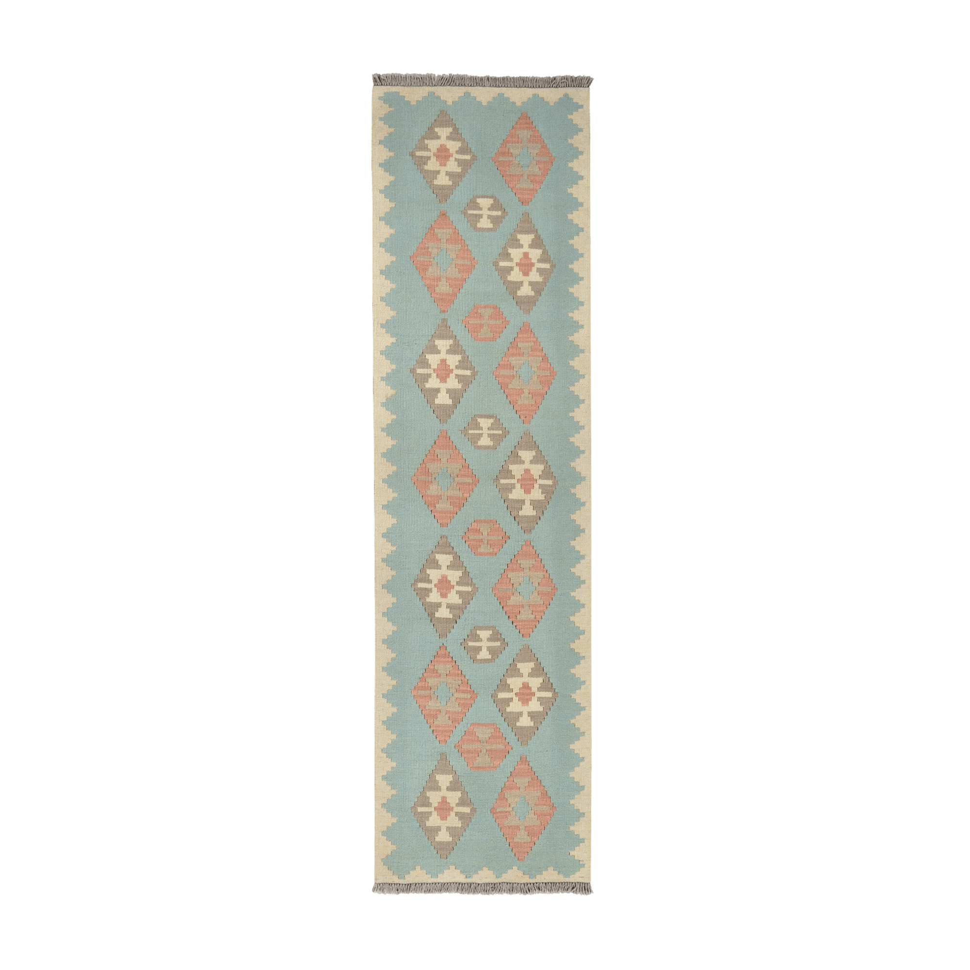 Kilim Gashgai Rug · Hand-Woven - Turquoise, 199x54 cm