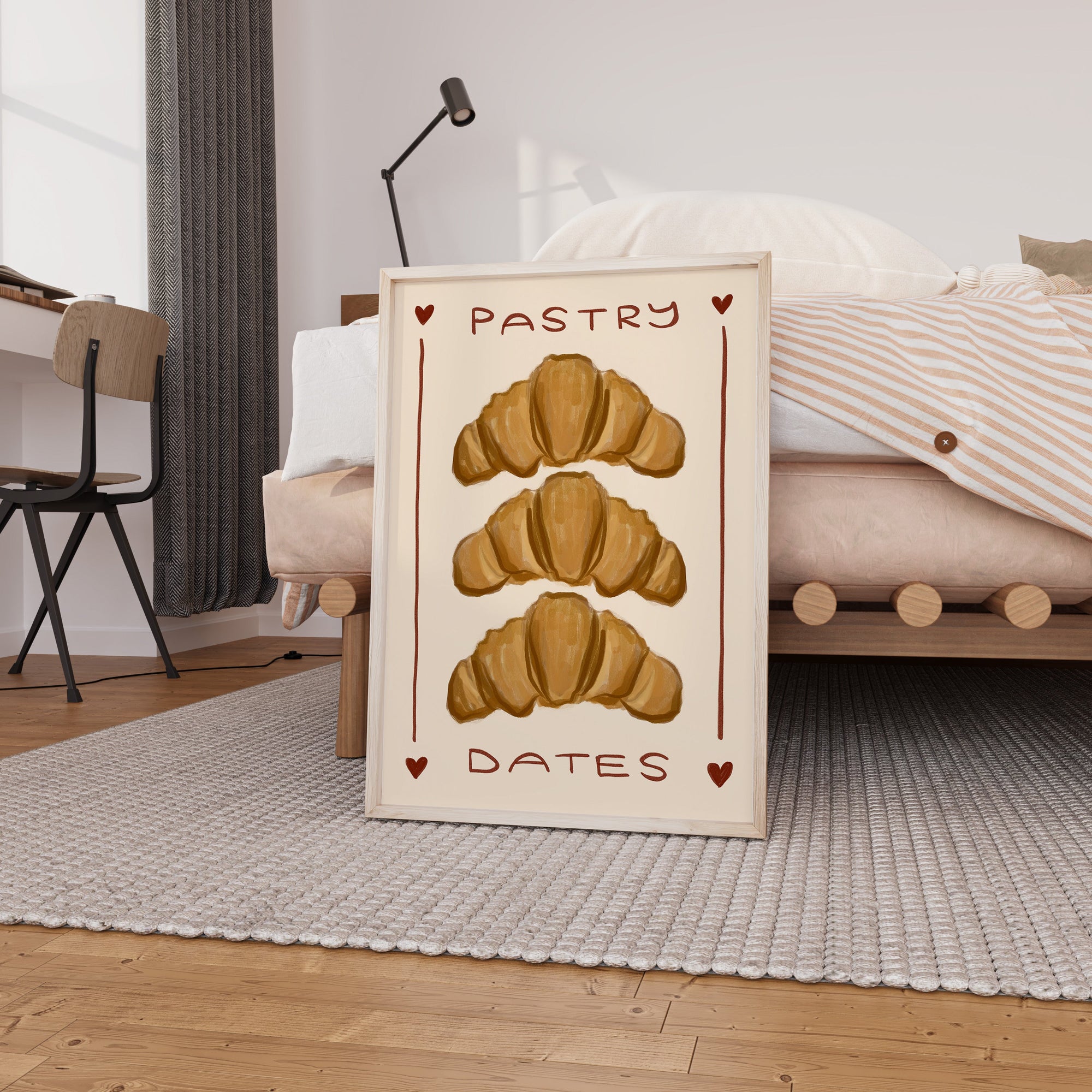 Pastry Dates | Croissant Print | UNFRAMED
