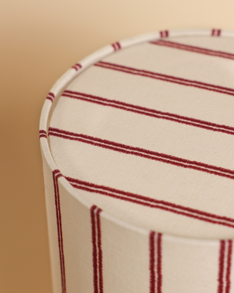 Candeeiro de Mesa Burano, Dourado com Riscas Bordeaux