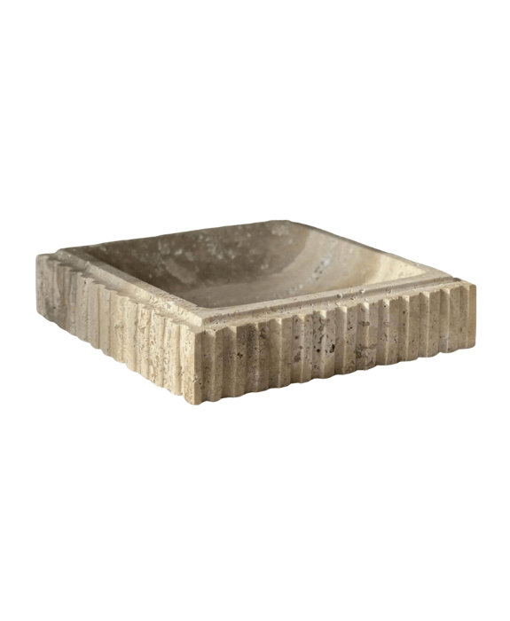 Athens Catch: Large Bowl in Whipped Travertine