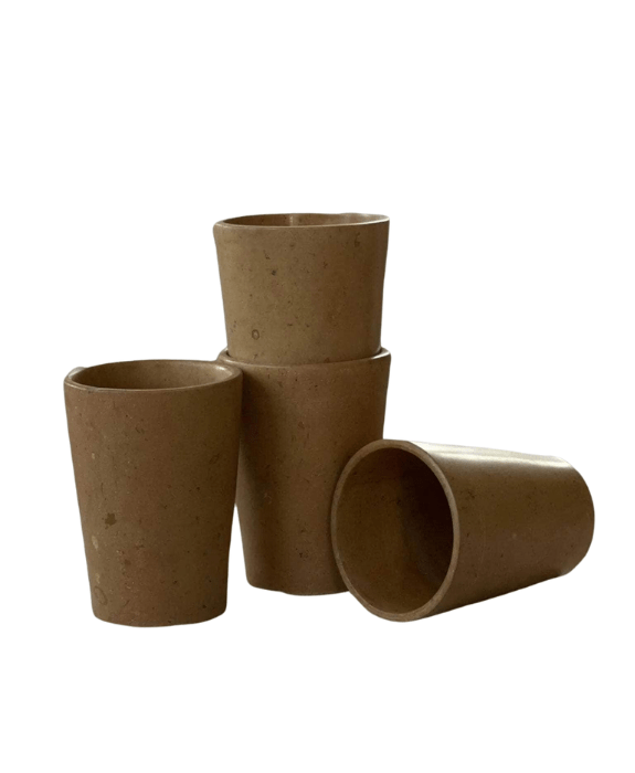 Cup Squad: 4 Cup Set in Honeycomb Stone