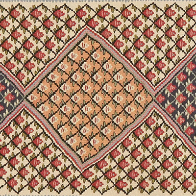 Kelim Senneh — Handmade, 73x200 cm, Beige, 100% Virgin Wool | View 4