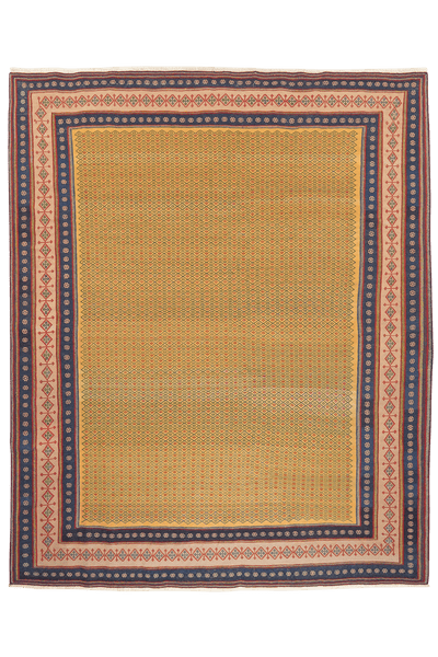 Sumak Afshar — Handmade, 219x265 cm, Yellow, 100% Virgin Wool | Main view