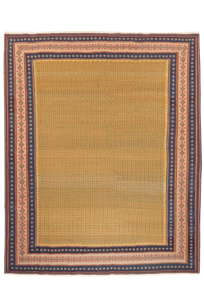 Sumak Afshar — Handmade, 219x265 cm, Yellow, 100% Virgin Wool | Main view