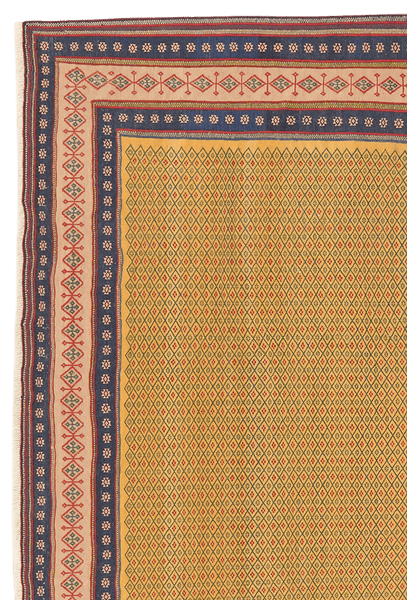 Sumak Afshar — Handmade, 219x265 cm, Yellow, 100% Virgin Wool | View 3