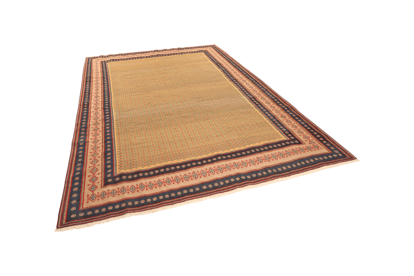 Sumak Afshar — Handmade, 219x265 cm, Yellow, 100% Virgin Wool | View 5