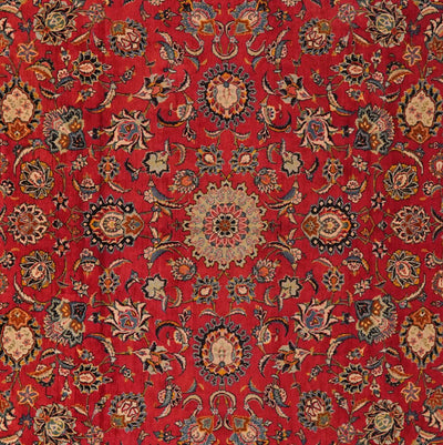 Kashan — Hand-knotted, 275x390 cm, Red, 100% Virgin Wool | View 4