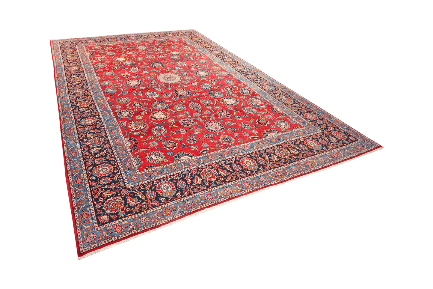 Kashan — Hand-knotted, 275x390 cm, Red, 100% Virgin Wool | View 5