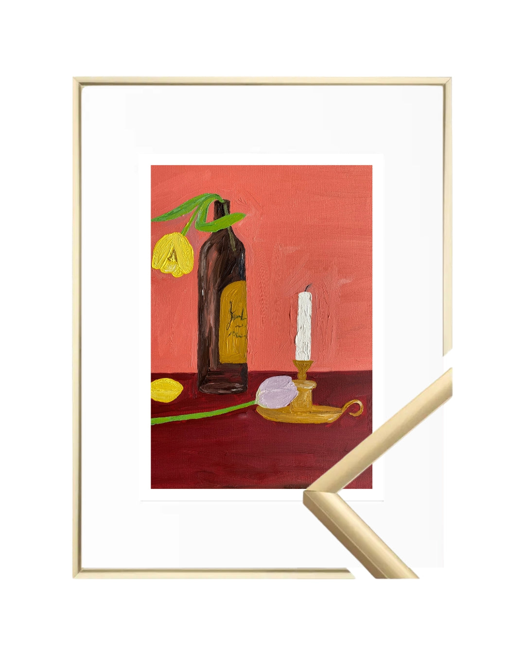 Candles, Wine and Flowers Fine Art Print
