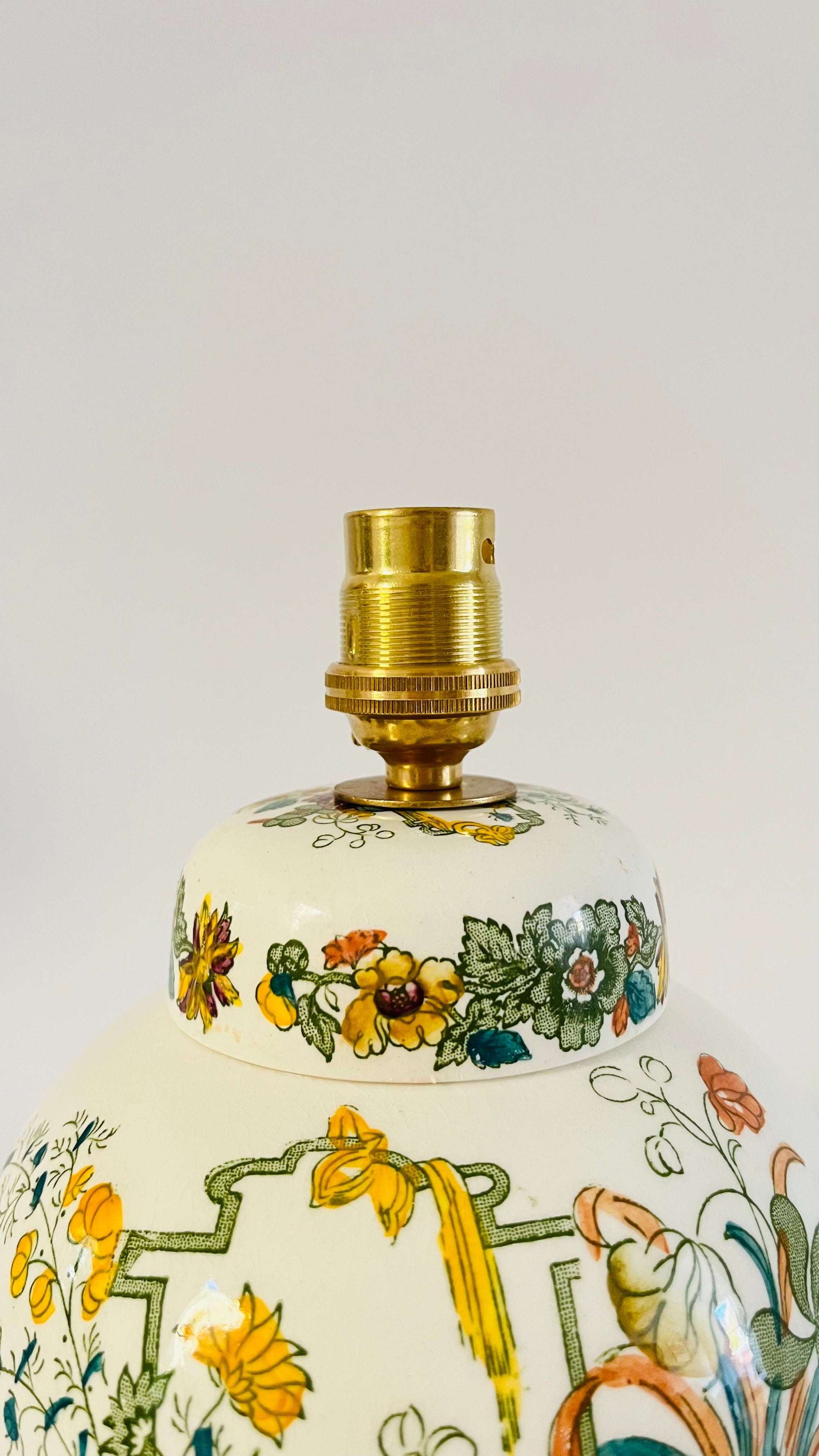 Antique Mason’s ‘Strathmore’ Jar Lamp