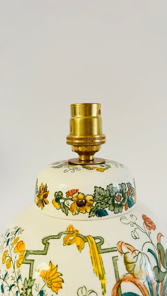 Antique Mason’s ‘Strathmore’ Jar Lamp