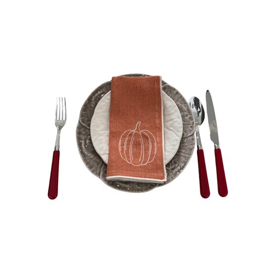 Set of 2 Linen Napkins - Pumpkin