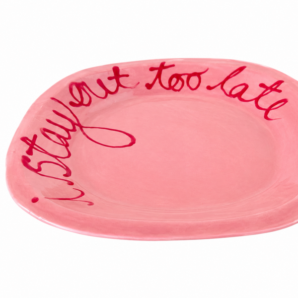I Stay Out Too Late Trinket Tray Pink