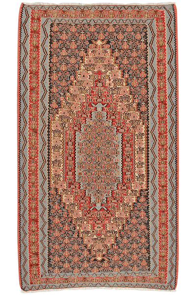 Kelim Senneh — Handmade, 113x202 cm, Multicolor, 100% Virgin Wool | Main view