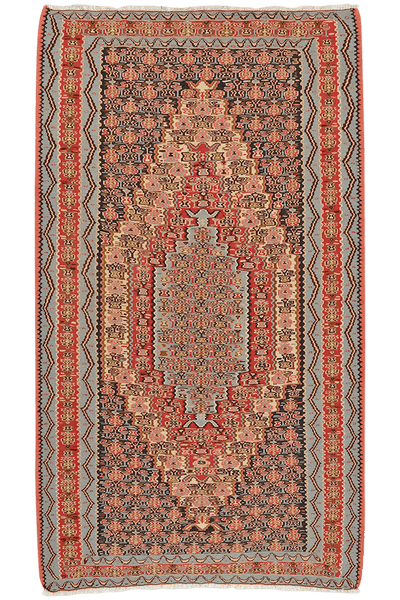 Kelim Senneh — Handmade, 113x202 cm, Multicolor, 100% Virgin Wool | Main view