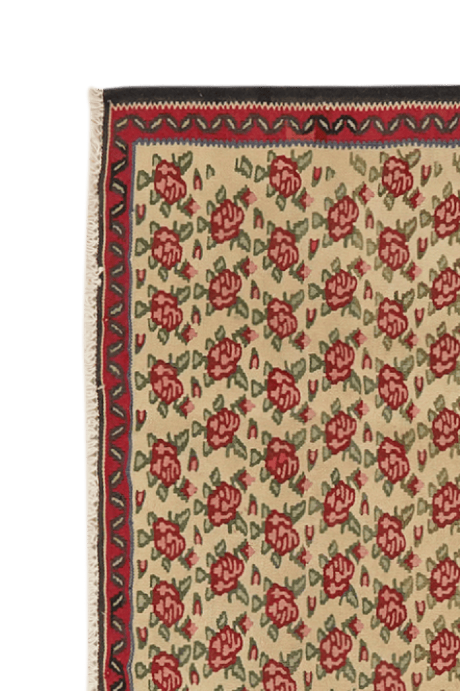 Kelim Senneh · Handgewebt – Beige, 53x100 cm, 100% Schurwolle | Ansicht 3