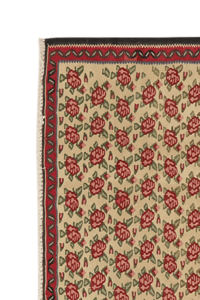 Kelim Senneh · Handgewebt – Beige, 53x100 cm, 100% Schurwolle | Ansicht 3