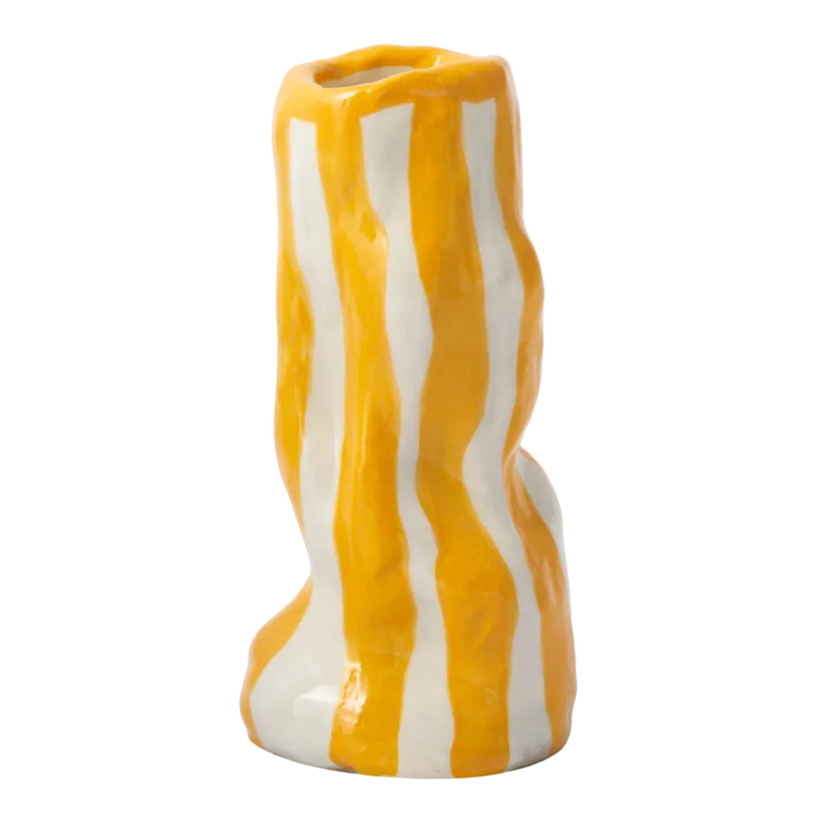 Orange Candy Stripe Vase