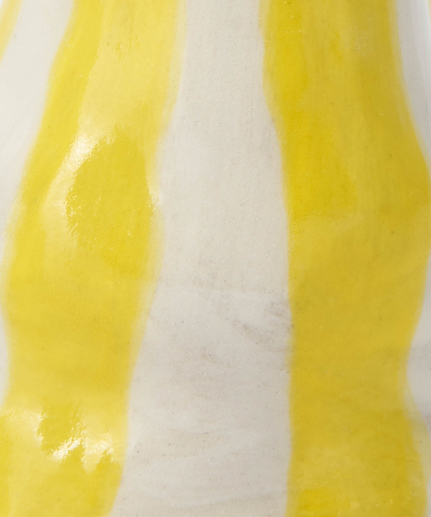 Bright Yellow Candy Stripe Candle Holder