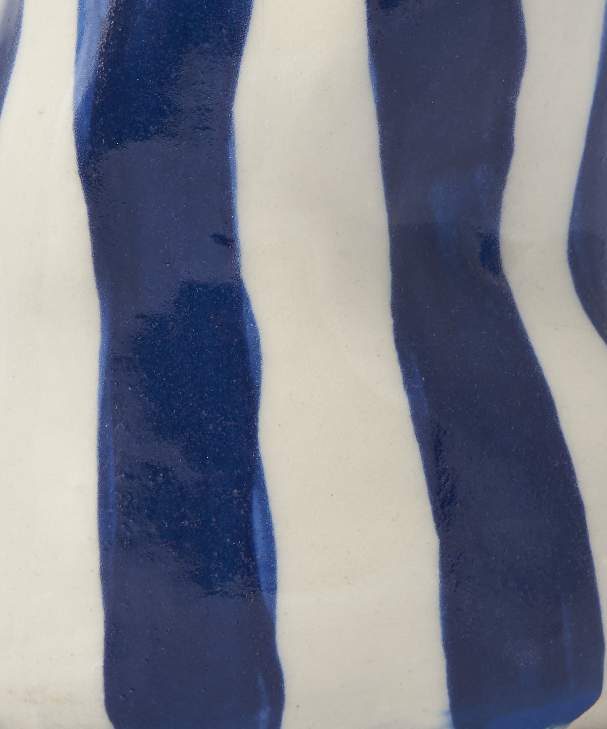 Navy Candy Stripe Vase