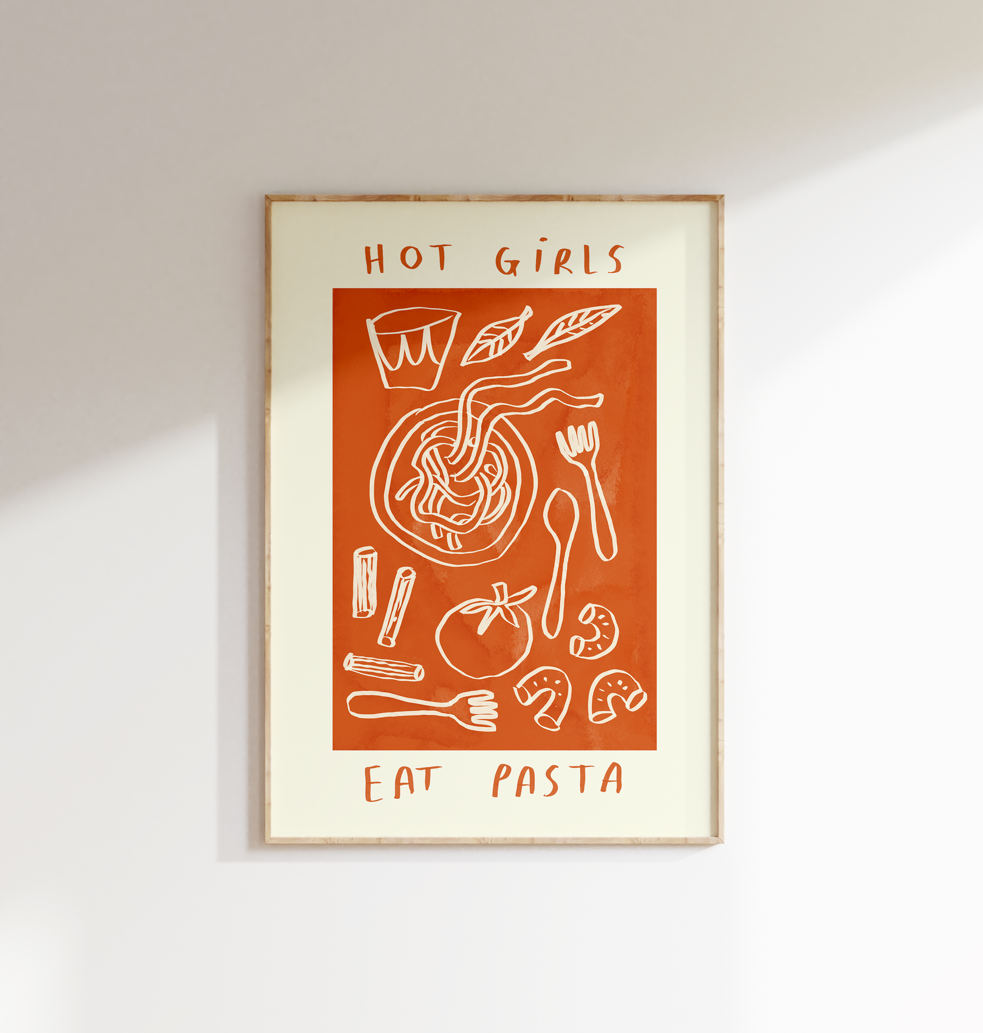 Hot Girls Love Pasta Print