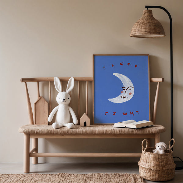 Sleep Tight | Moon Print | UNFRAMED