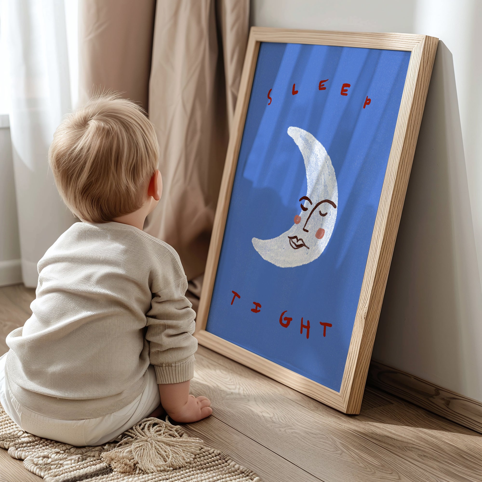 Sleep Tight | Moon Print | UNFRAMED