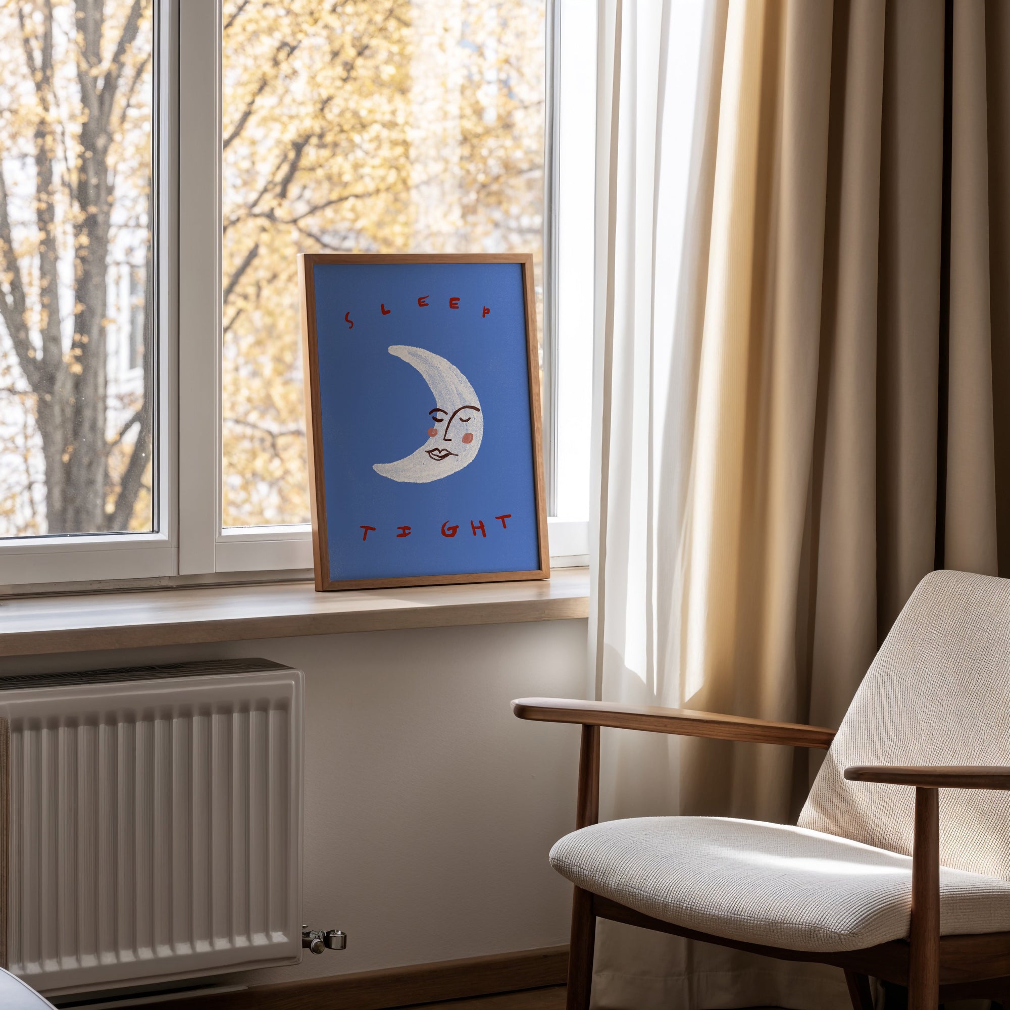 Sleep Tight | Moon Print | UNFRAMED