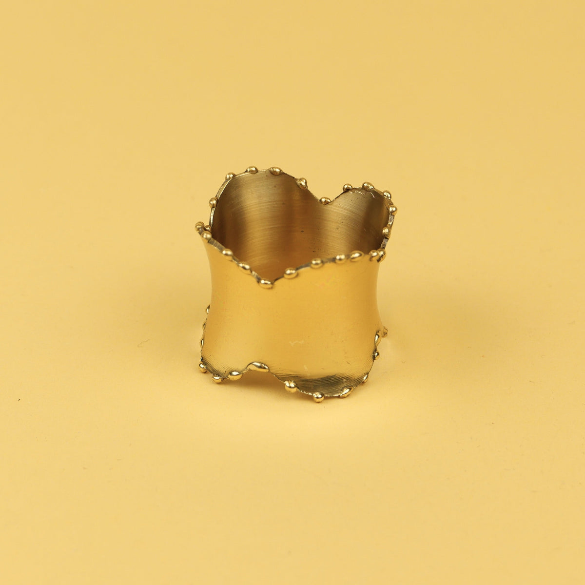 Brass Napkin Ring Scalloped (Set of 4)
