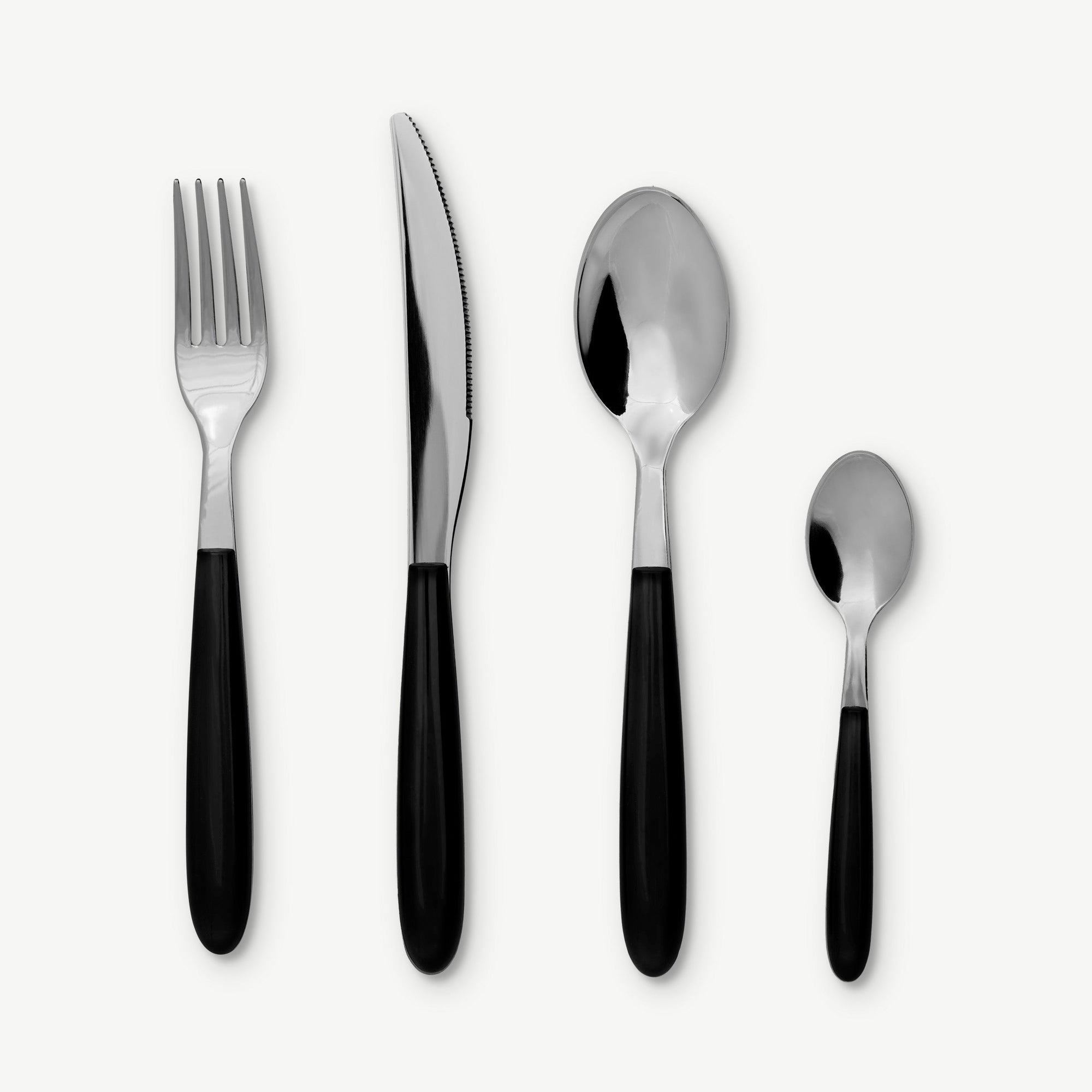 Vero Cutlery Set 16pc, Stainless Steel Black