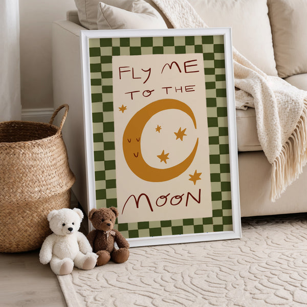 Fly Me To The Moon | Nursery Print | UNFRAMED