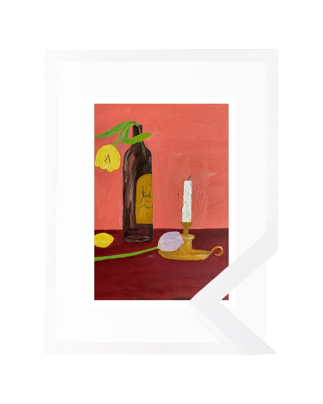 Candles, Wine and Flowers Fine Art Print