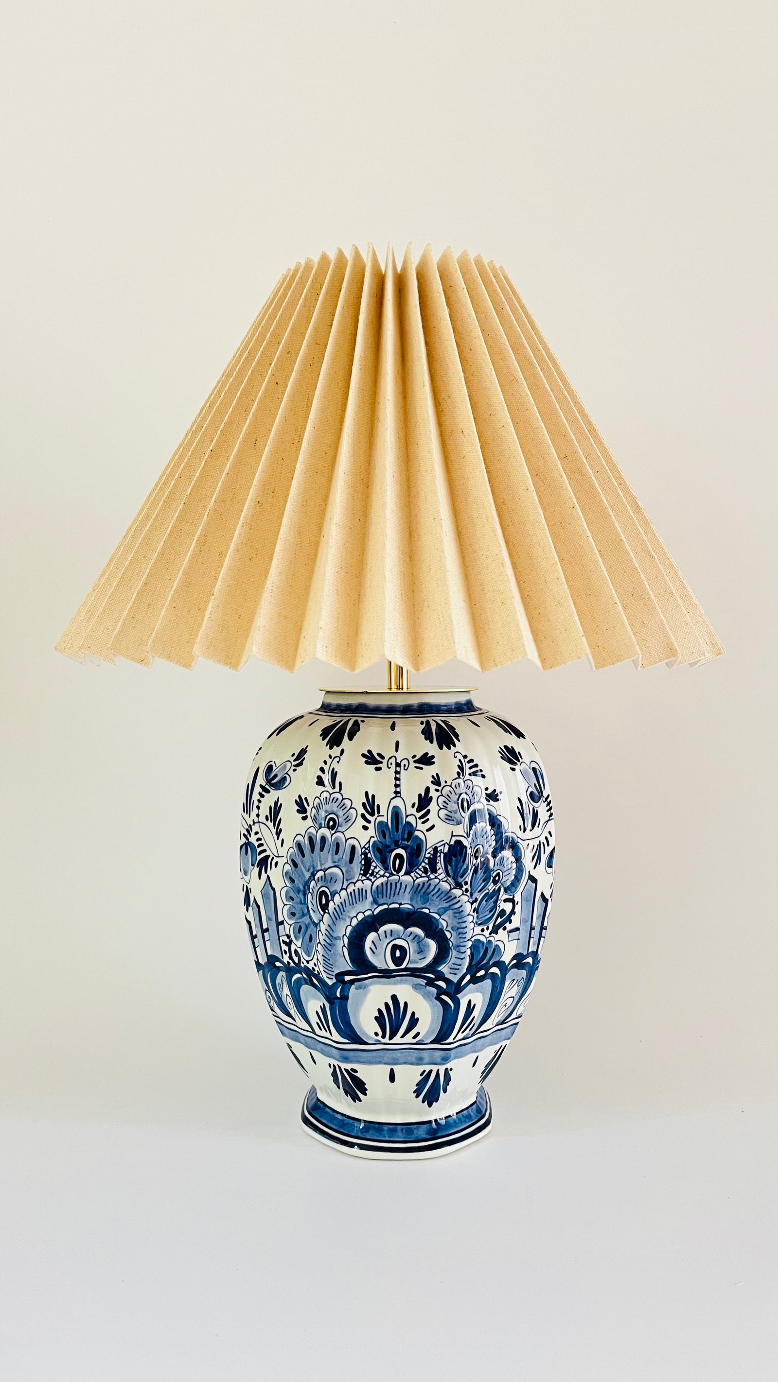 Antique Delft Table Lamp