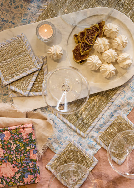 Rushcutters Bay Woven Afternoon Coasters - Set Of 4