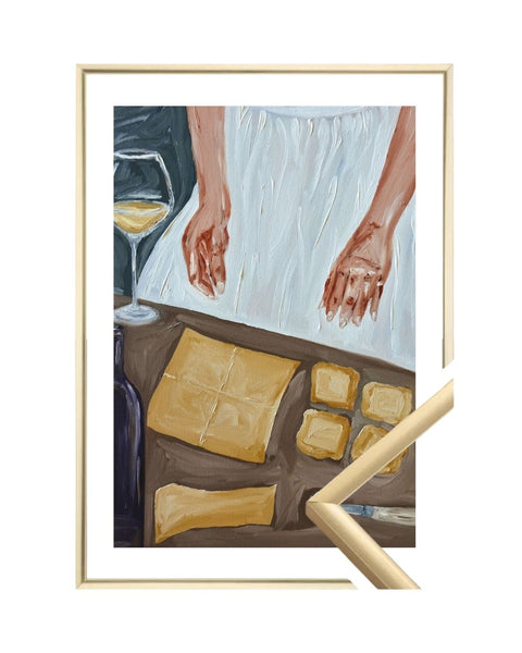 Making Ravioli and Sippin’ Wine Fine Art Print