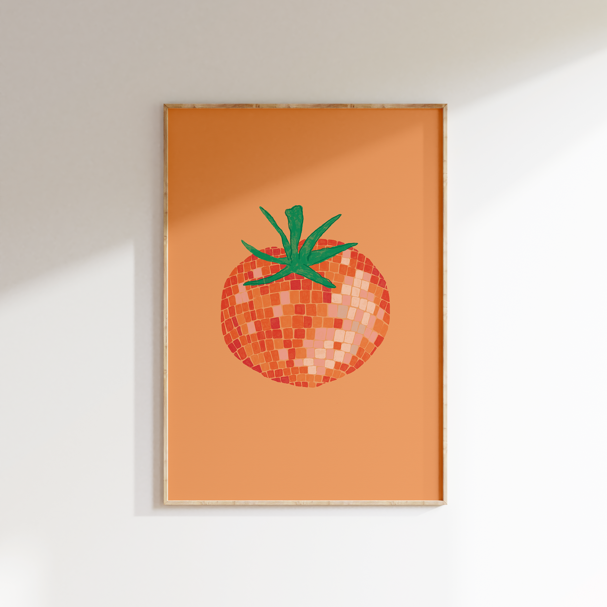 Disco Ball Tomato Print