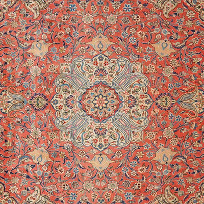 Sarough — Hand-knotted, 200x303 cm, Red, 100% Virgin Wool | View 4