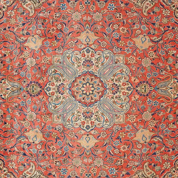 Sarough — Hand-knotted, 200x303 cm, Red, 100% Virgin Wool | View 4